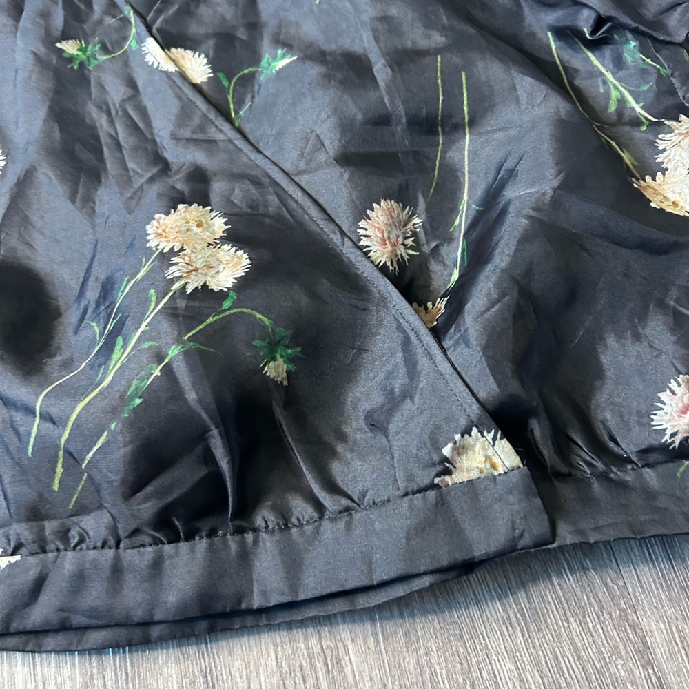 Madewell Black Floral Wrap Blouse - Picture 7 of 12
